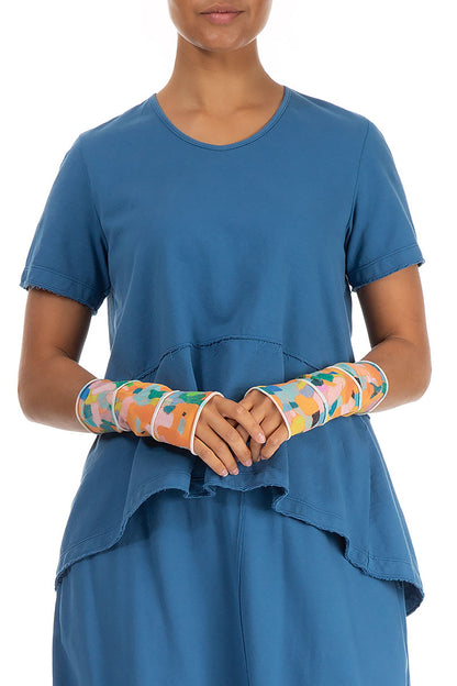 Orange Burst Cotton Wristlets 1