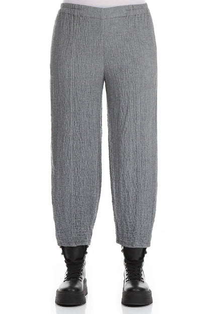 Pencil Grey Wool Trousers 1