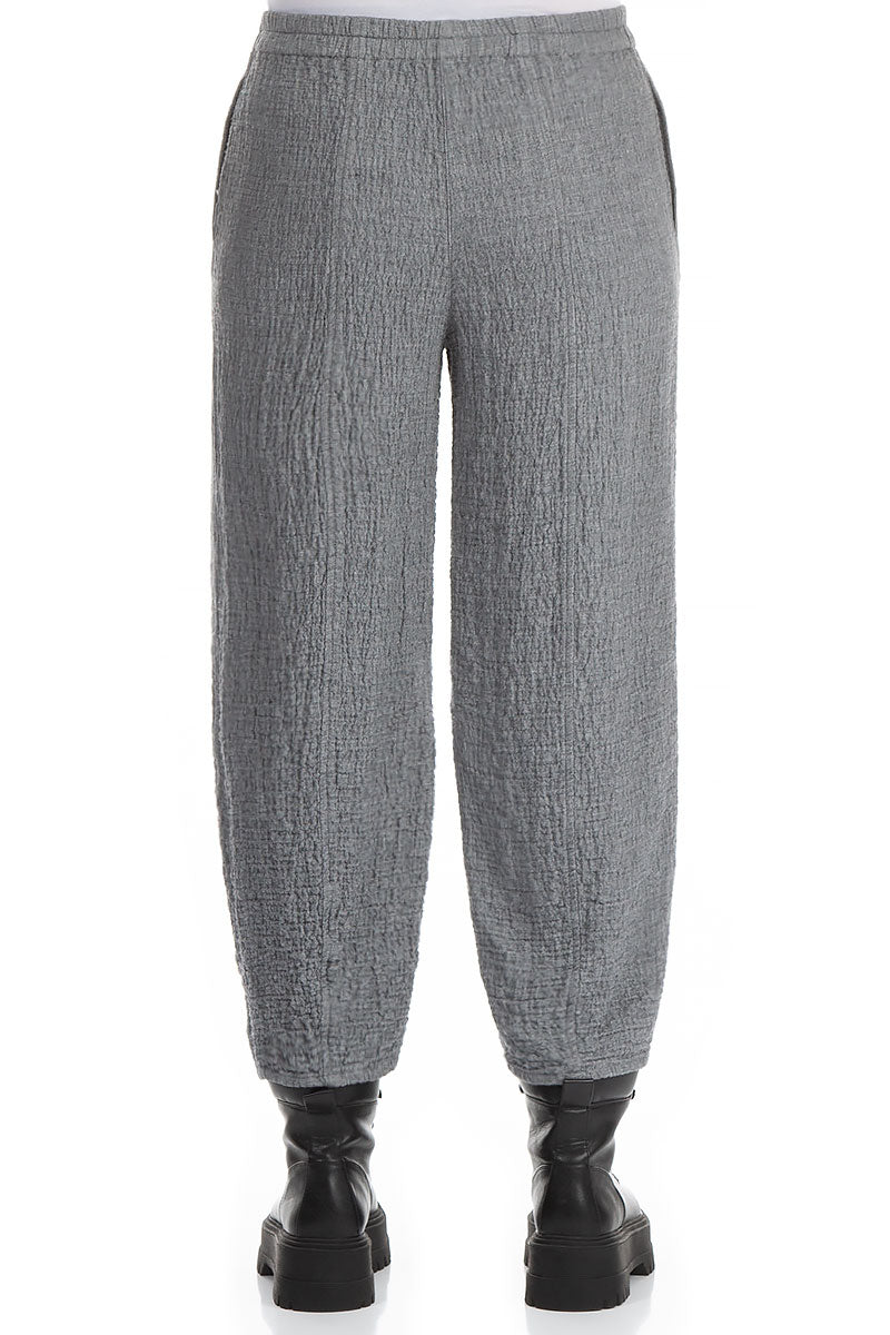Pencil Grey Wool Trousers 2
