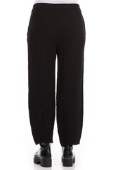 Pencil Black Wool Trousers 2