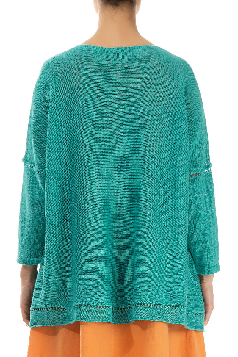 Pinhole Lines Décor Ocean Linen Jumper 2