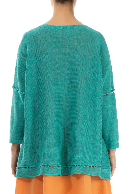 Pinhole Lines Décor Ocean Linen Jumper 2