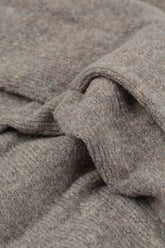 Exposed Seam Light Brown Wool Sweater 5