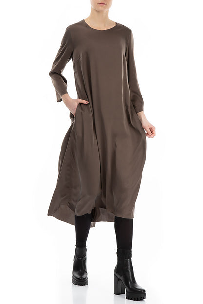 Raw Trims Ash Silk Dress 3