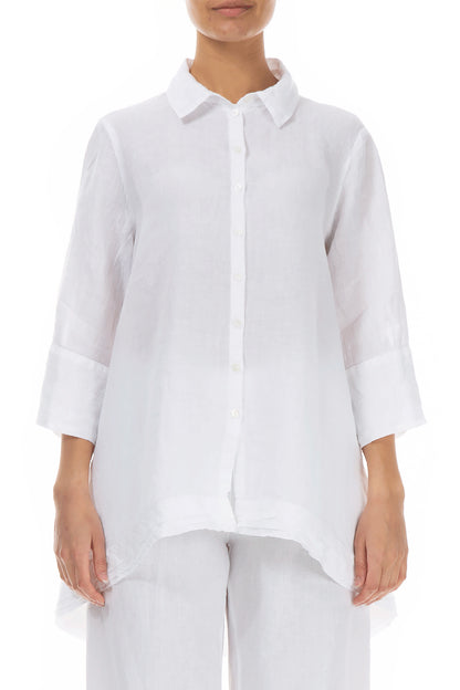 Relaxed White Linen Shirt 1