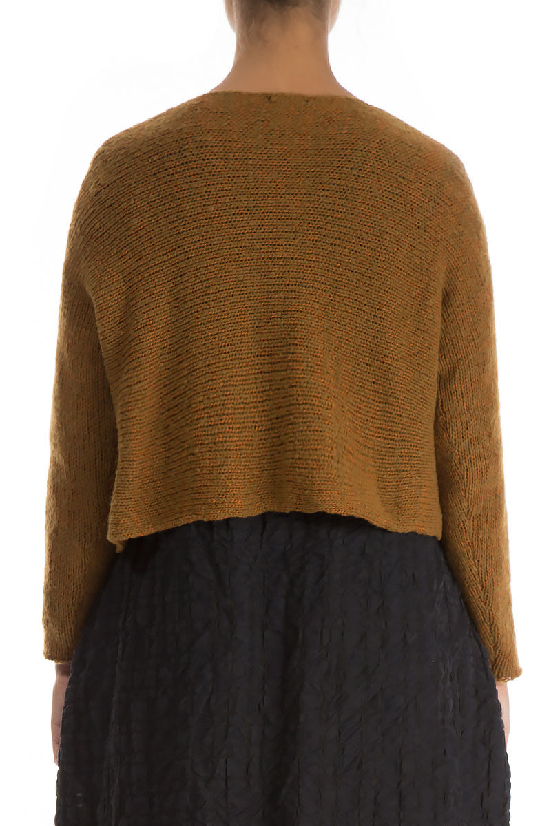Rip Detail Mustard Wool Sweater 2
