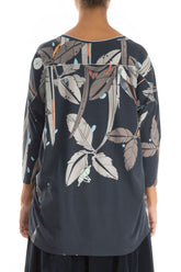 Boxy Leaves Cotton Blouse 2