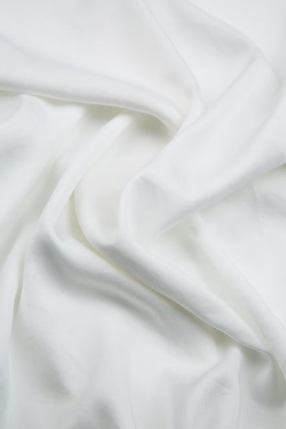 Wide White Silk Bamboo Trousers 5