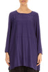Seam Décor Purple Silk Bamboo Tunic 1