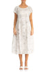 Short Sleeves Blossom Linen Dress 1