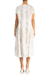 Short Sleeves Blossom Linen Dress 2