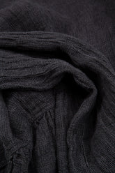 Sleeveless Balloon Charcoal Mélange Linen Dress 6