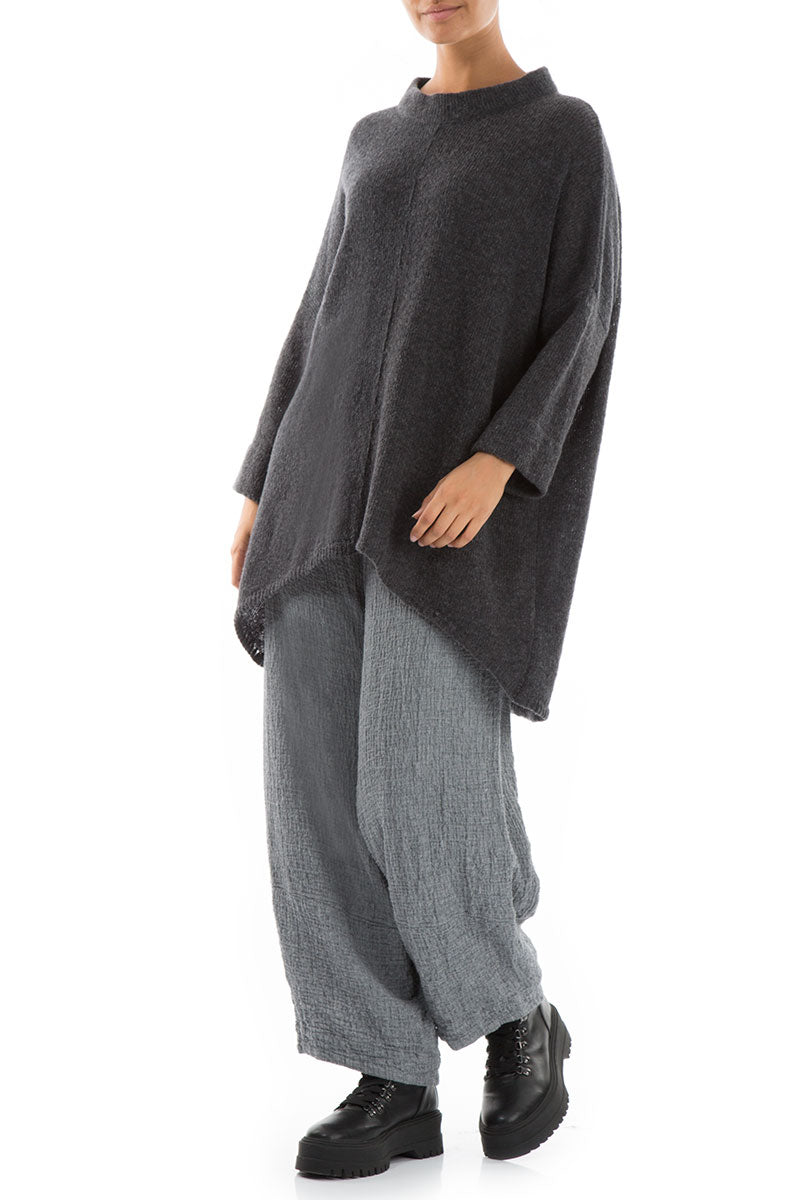 Loose Taper Grey Wool Trousers 5