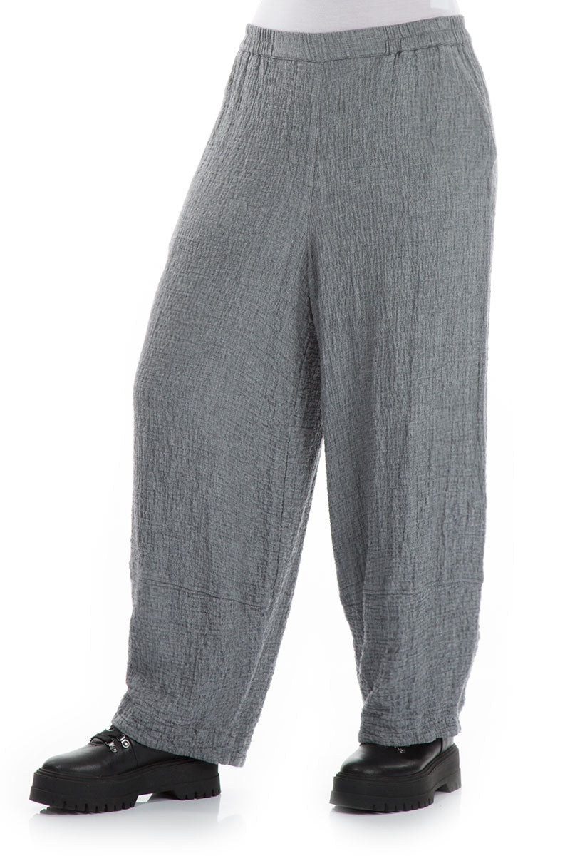 Loose Taper Grey Wool Trousers 3
