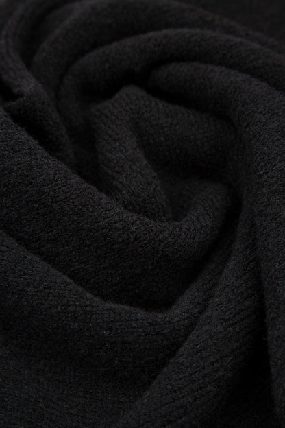 Longer Back Turtleneck Black Wool Sweater 5