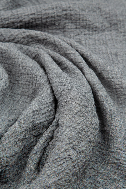 V-Neck Grey Wool Blouse 6