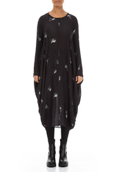 Wide Abstract Print Silk Viscose Dress 1