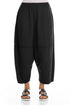 Wide Baggy Black Cotton Trousers 1