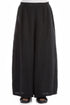 Wide Pure Black Linen Trousers 1