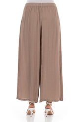 Wide Cappuccino Viscose Trousers 2
