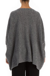 Wide Boxy Grey Wool Sweater 2